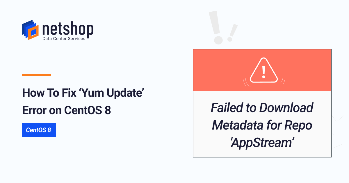 コメント者8/3 大13 How To Fix Failed to Download Metadata for Repo 'AppStream