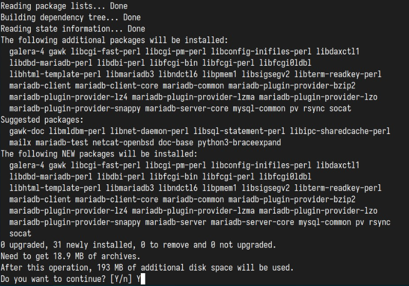 MariaDB installation on Debian 12 Server
